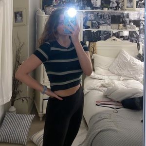 brandy melville crop green top